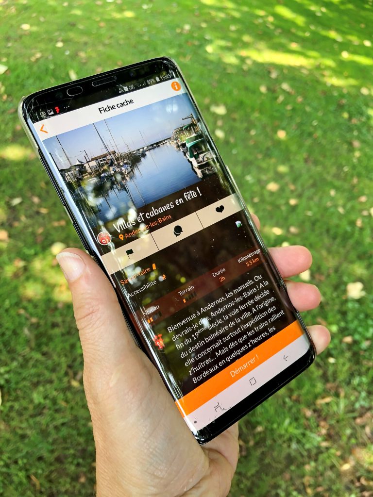 Application Terra Aventura sur un smartphone